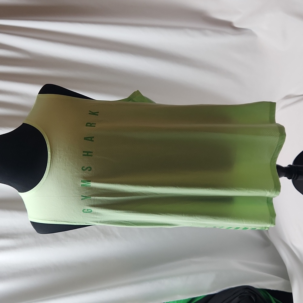 Gymshark Athleisure Green Muscle Tee Wicking Technology  Apparel